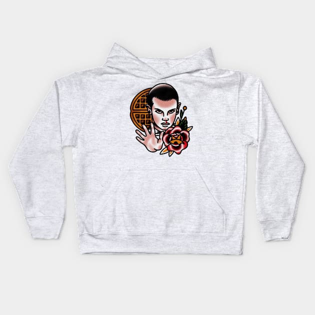 Traditional Eleven Tattoo Piece Kids Hoodie by radquoteshirts